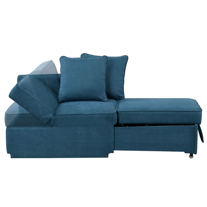 Divano moderno trasformabile Araminta di Furniture of America con letto estraibile e cuscini