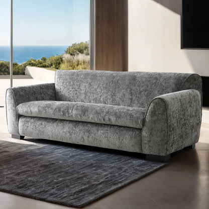 Divano moderno in stile panca Corwin di Furniture of America con tessuto certificato OEKO TEX