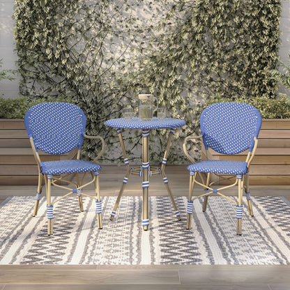 Set da bistrot da esterno in alluminio Courtnie French Country da 3 pezzi di Furniture of America