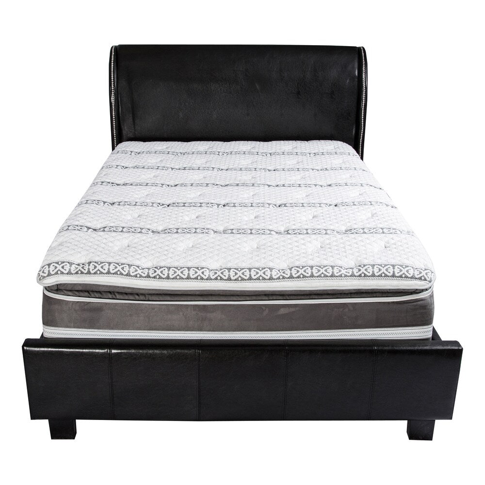 Materasso ibrido in gel con cuscino superiore da 18 pollici, modello Englander di Furniture of America