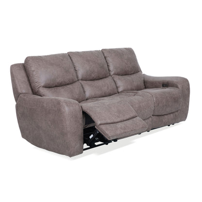 Divano reclinabile elettrico moderno di grandi dimensioni Evelio di Furniture of America con porte USB