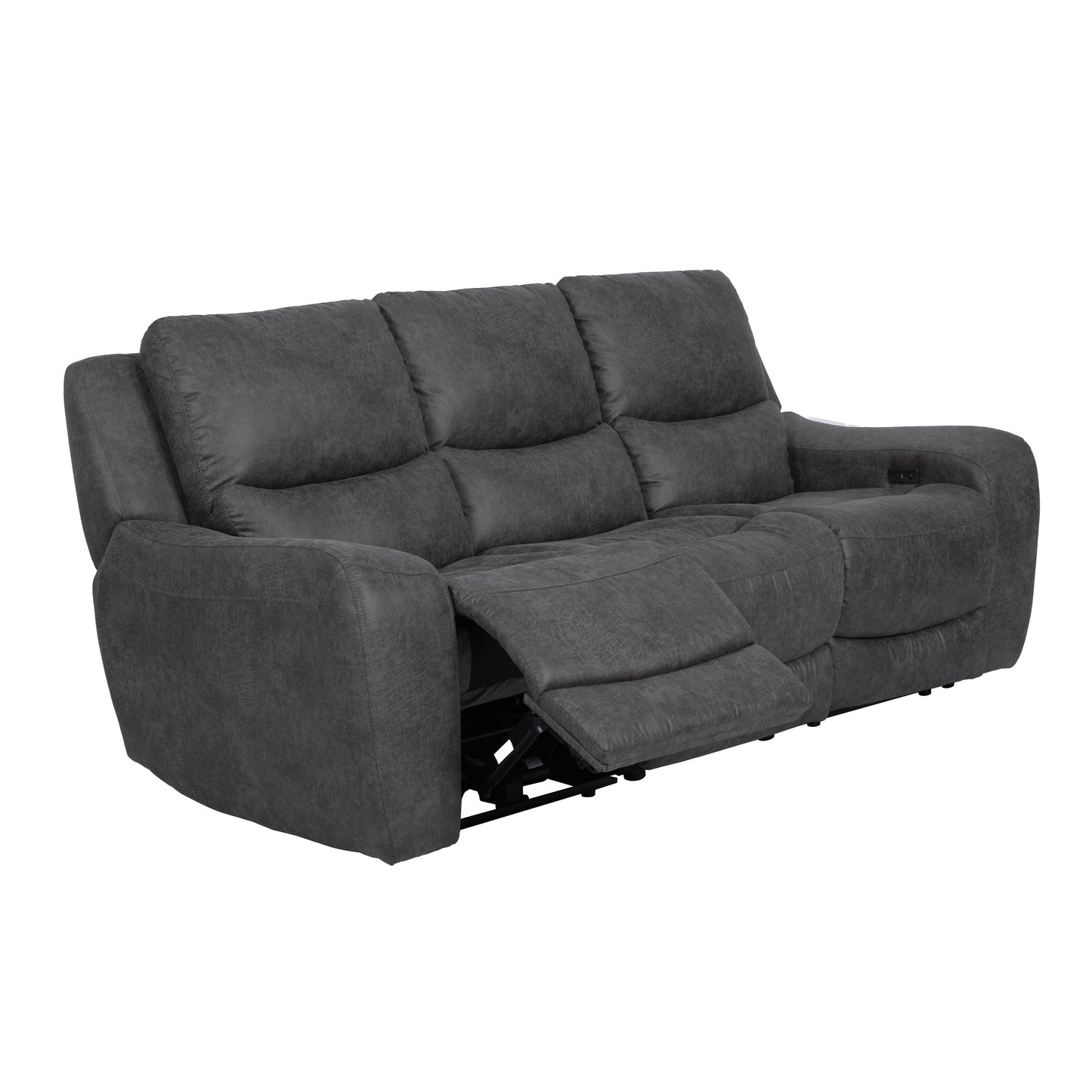 Divano reclinabile elettrico moderno di grandi dimensioni Evelio di Furniture of America con porte USB