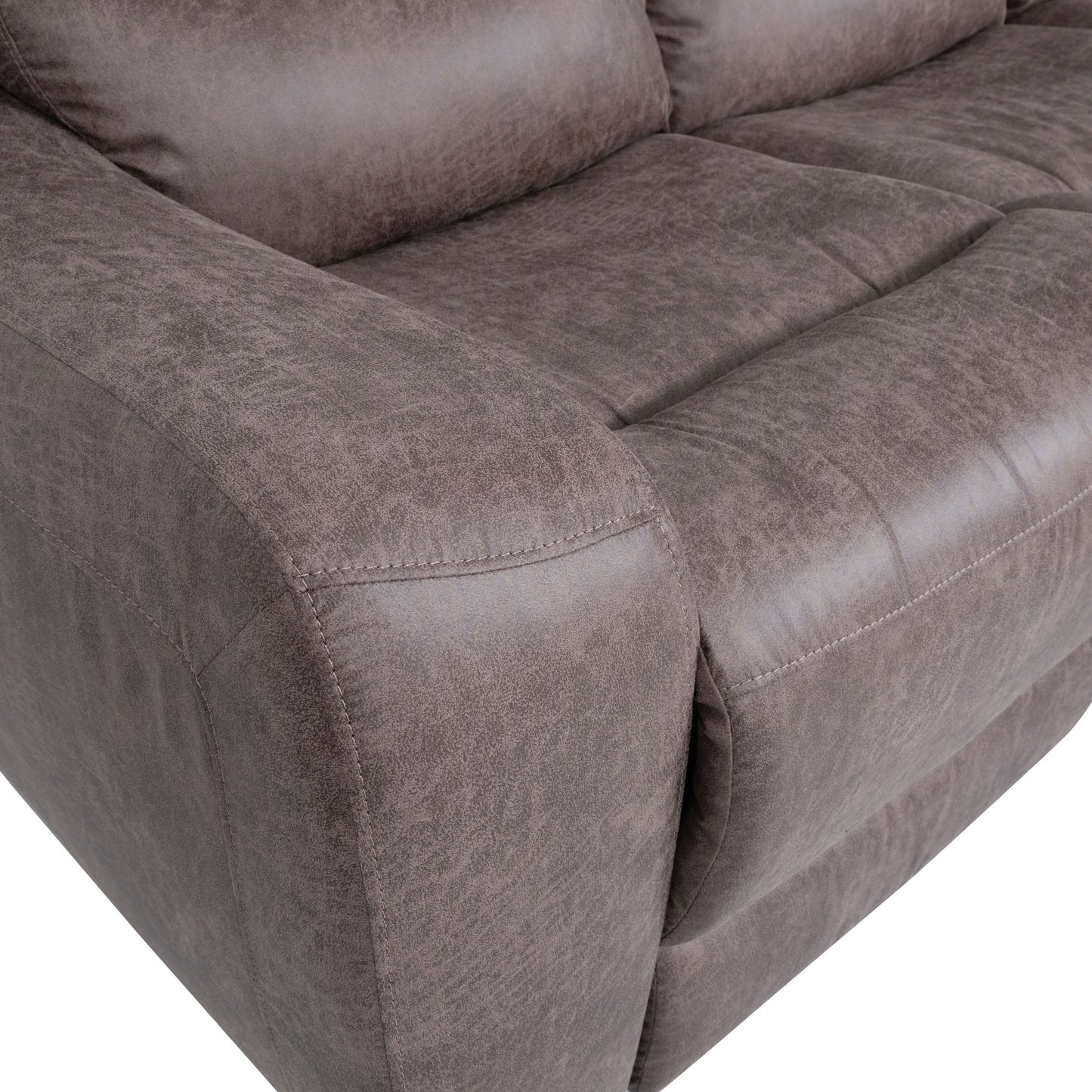 Divano reclinabile elettrico moderno di grandi dimensioni Evelio di Furniture of America con porte USB