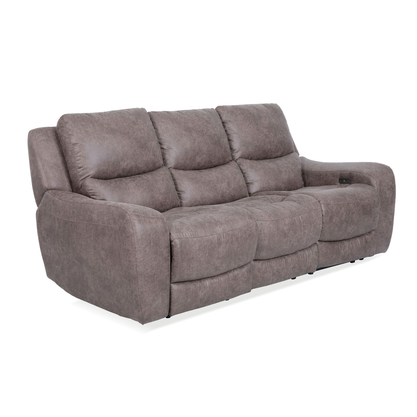 Divano reclinabile elettrico moderno di grandi dimensioni Evelio di Furniture of America con porte USB