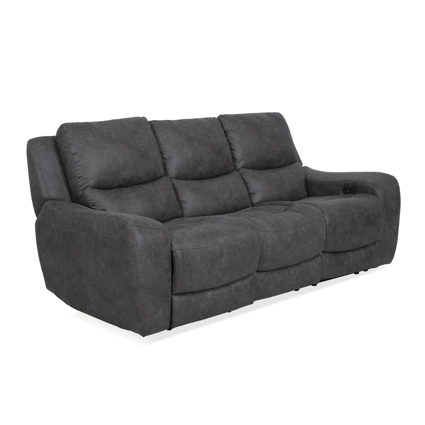 Divano reclinabile elettrico moderno di grandi dimensioni Evelio di Furniture of America con porte USB