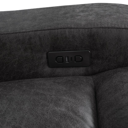 Poltrona reclinabile elettrica moderna di grandi dimensioni Evelio di Furniture of America con porte USB