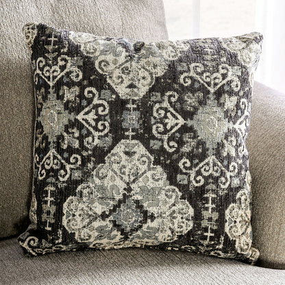 Divano Frane Transitional Beige Chenille imbottito con cuscino a T di Furniture of America