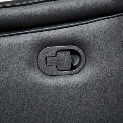 Divano reclinabile manuale in pelle moderna Marty di Furniture of America con braccioli imbottiti svasati