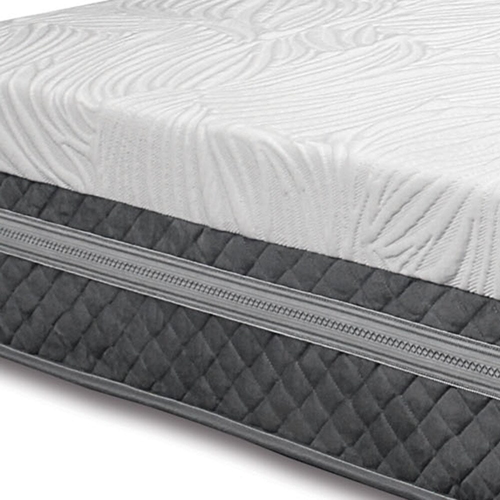 Materasso in schiuma matrimoniale da 12 pollici Nivo Modern White di Furniture of America