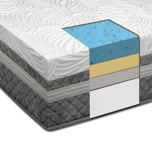 Materasso in schiuma matrimoniale da 12 pollici Nivo Modern White di Furniture of America