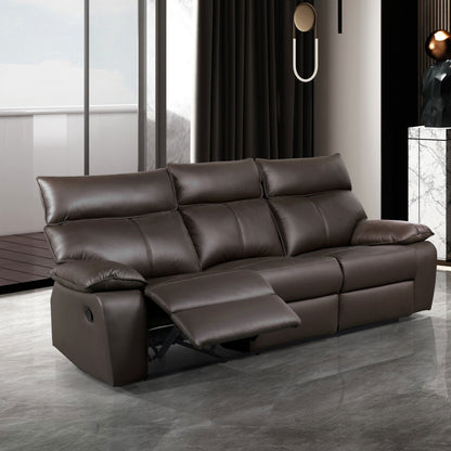 Divano reclinabile moderno Yuleigh di Furniture of America, 2 pezzi, in pelle abbinata, con struttura in legno certificato FSC