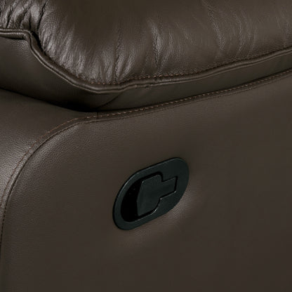 Poltrona reclinabile moderna Yuleigh in pelle certificata FSC di Furniture of America