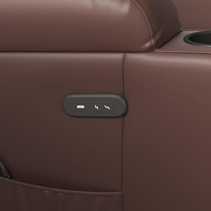 Poltrona reclinabile Furniwell in pelle PU con sollevamento elettrico e USB