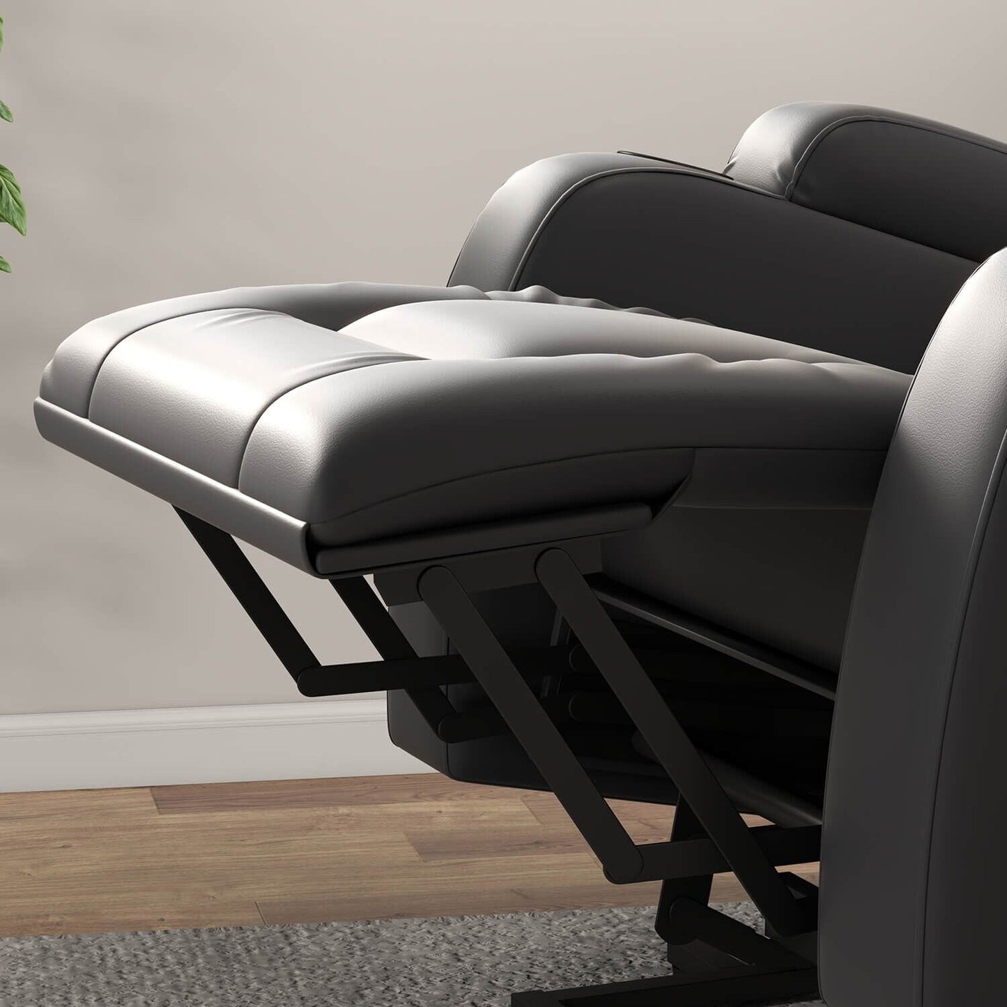 Poltrona reclinabile Furniwell in pelle PU con sollevamento elettrico e USB