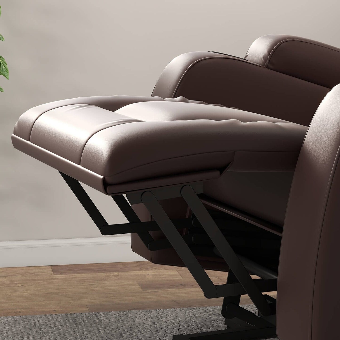 Poltrona reclinabile Furniwell in pelle PU con sollevamento elettrico e USB