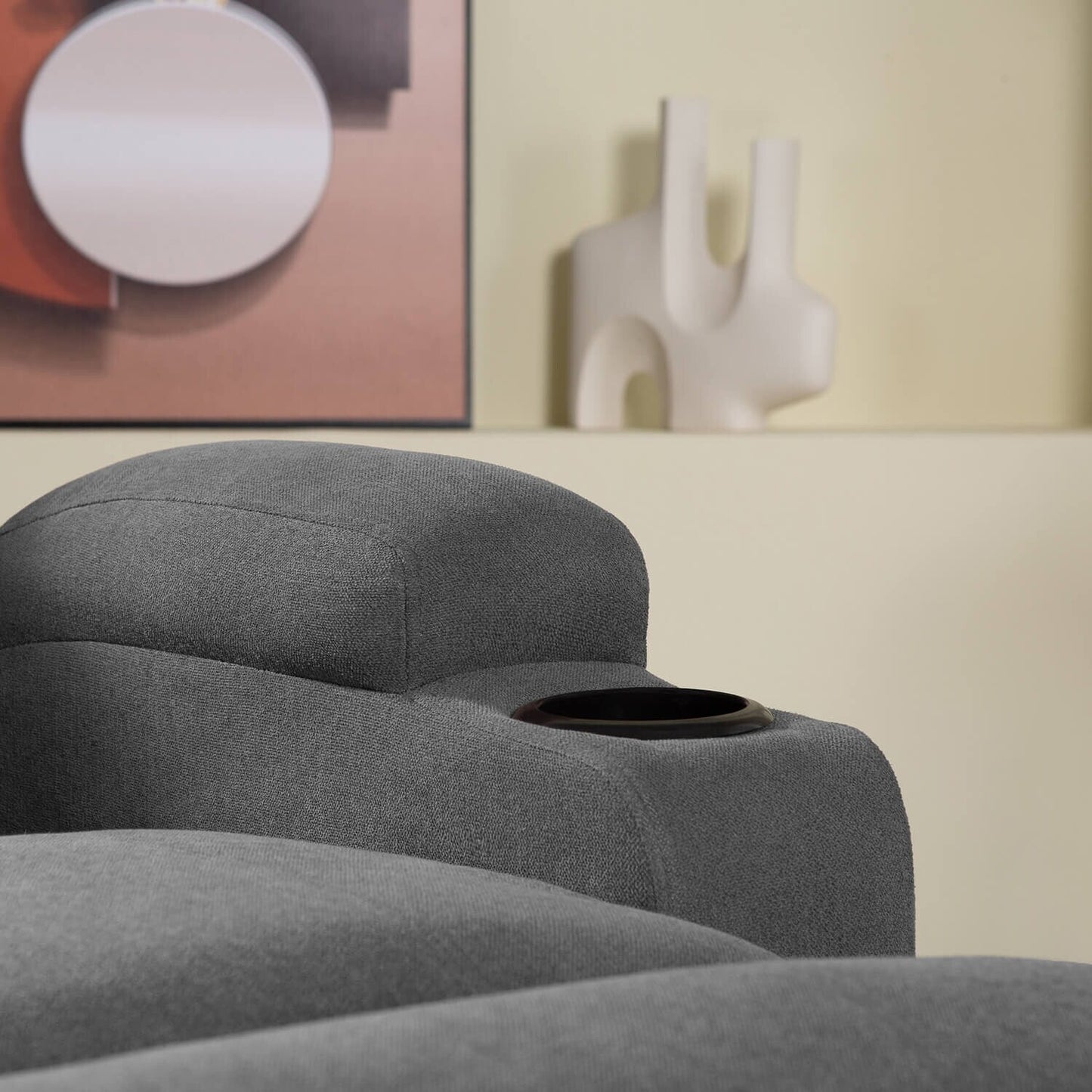 Poltrona reclinabile elettrica Furniwell in tessuto per anziani con massaggio e calore