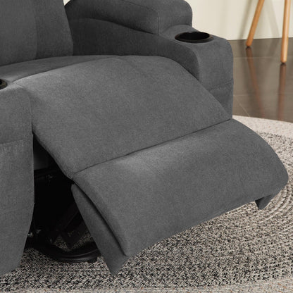 Poltrona reclinabile elettrica Furniwell in tessuto per anziani con massaggio e calore