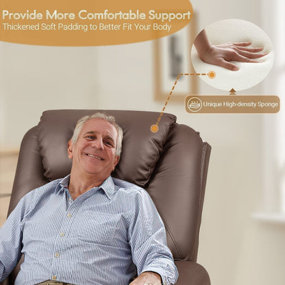 Poltrona reclinabile Furniwell Power Lift in pelle PU con massaggio e riscaldamento