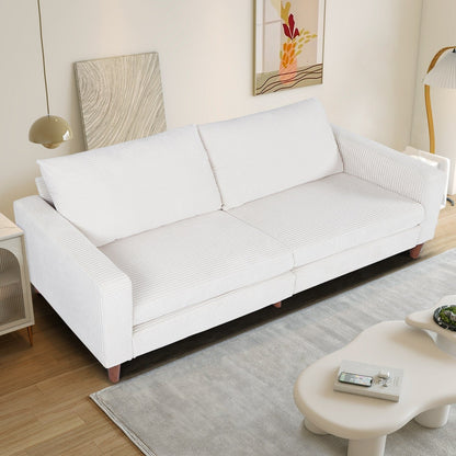 74 divani per soggiorno, divani a due posti in velluto a coste, divano piccolo con 2 cuscini, divano facile da montare per piccoli spazi