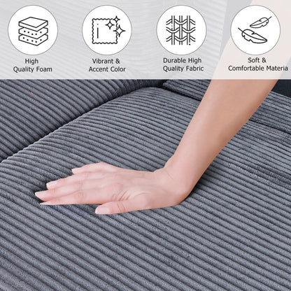 74 divani per soggiorno, divani a due posti in velluto a coste, divano piccolo con 2 cuscini, divano facile da montare per piccoli spazi