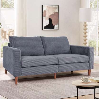 74 divani per soggiorno, divani a due posti in velluto a coste, divano piccolo con 2 cuscini, divano facile da montare per piccoli spazi