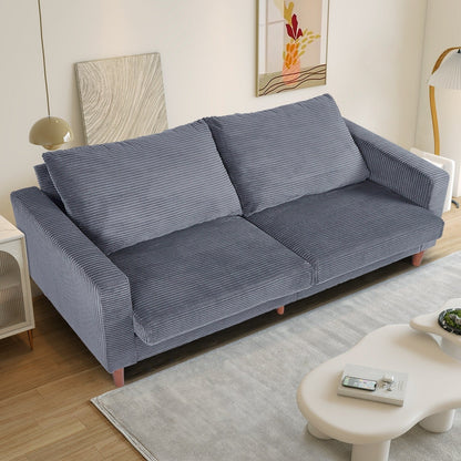 74 divani per soggiorno, divani a due posti in velluto a coste, divano piccolo con 2 cuscini, divano facile da montare per piccoli spazi