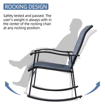 Futzca Set da bistrot a dondolo da esterno 3 pezzi - N/D