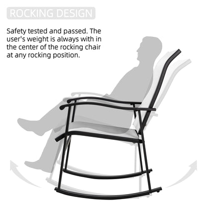 Futzca Set da bistrot a dondolo da esterno 3 pezzi - N/D
