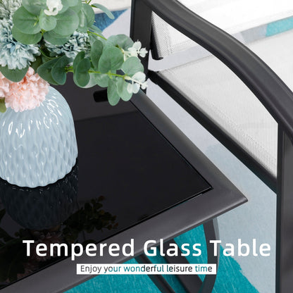 Futzca Set da bistrot a dondolo da esterno 3 pezzi - N/D