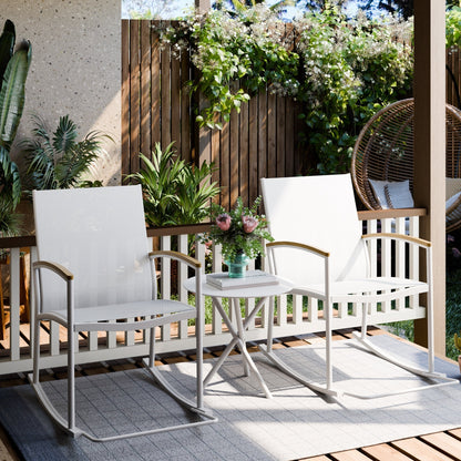 Set da bistrot da giardino Futzca da 3 pezzi, due sedie con tavolino da caffè