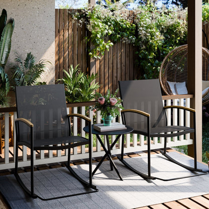 Set da bistrot da giardino Futzca da 3 pezzi, due sedie con tavolino da caffè