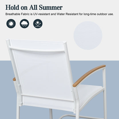 Set da bistrot da giardino Futzca da 3 pezzi, due sedie con tavolino da caffè