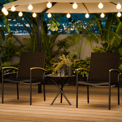 Set da bistrot da giardino Futzca da 3 pezzi, due sedie con tavolino da caffè
