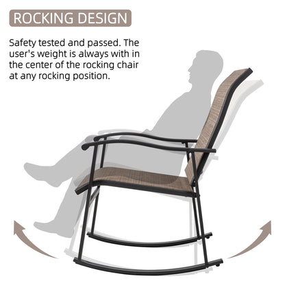Futzca Set da bistrot a dondolo da esterno 3 pezzi - N/D