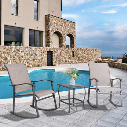 Futzca Set da bistrot a dondolo da esterno 3 pezzi - N/D