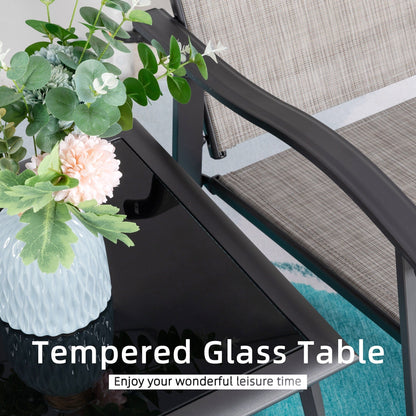 Futzca Set da bistrot a dondolo da esterno 3 pezzi - N/D