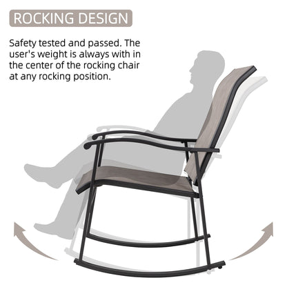 Futzca Set da bistrot a dondolo da esterno 3 pezzi - N/D