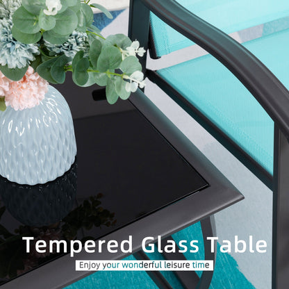 Futzca Set da bistrot a dondolo da esterno 3 pezzi - N/D