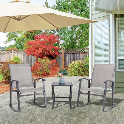 Futzca Set da bistrot a dondolo da esterno 3 pezzi - N/D