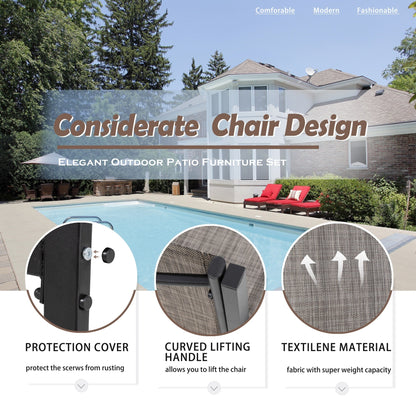 Set di mobili da esterno Futzca da 4 pezzi, set da patio bistrot in textilene