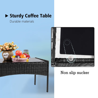 Futzca 4 pezzi set di mobili da esterno per patio sedia in rattan set di vimini