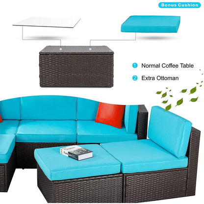 Set di mobili da giardino piccoli Futzca da 6 pezzi