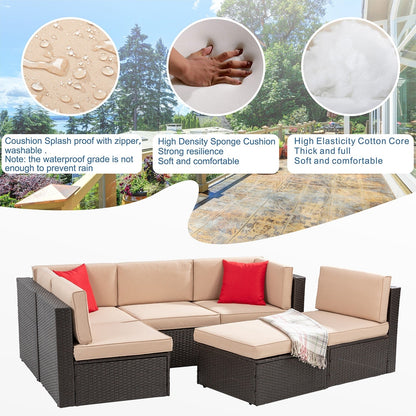 Set di mobili da giardino piccoli Futzca da 6 pezzi