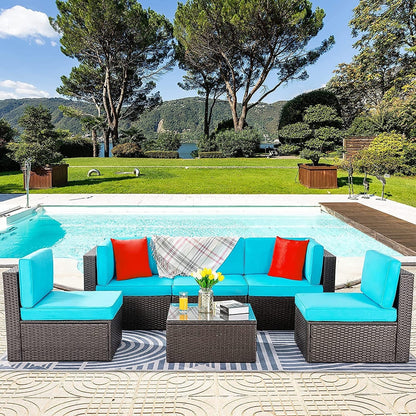 Set di mobili da giardino piccoli Futzca da 6 pezzi