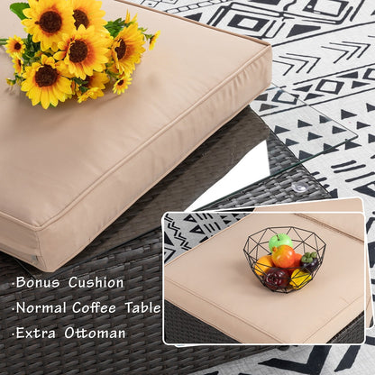 Set di mobili da giardino piccoli Futzca da 6 pezzi