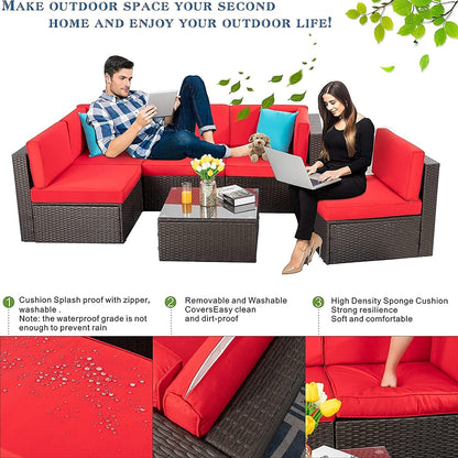 Set di mobili da giardino piccoli Futzca da 6 pezzi