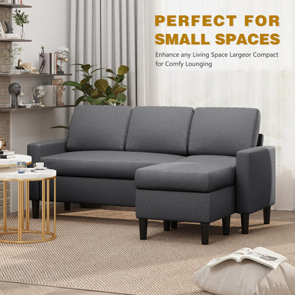 Divano componibile Futzca 74, piccolo divano a L