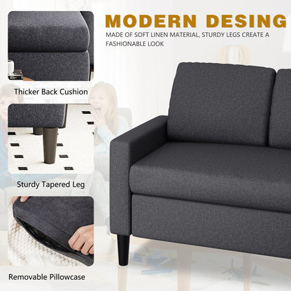 Divano componibile Futzca 74, piccolo divano a L