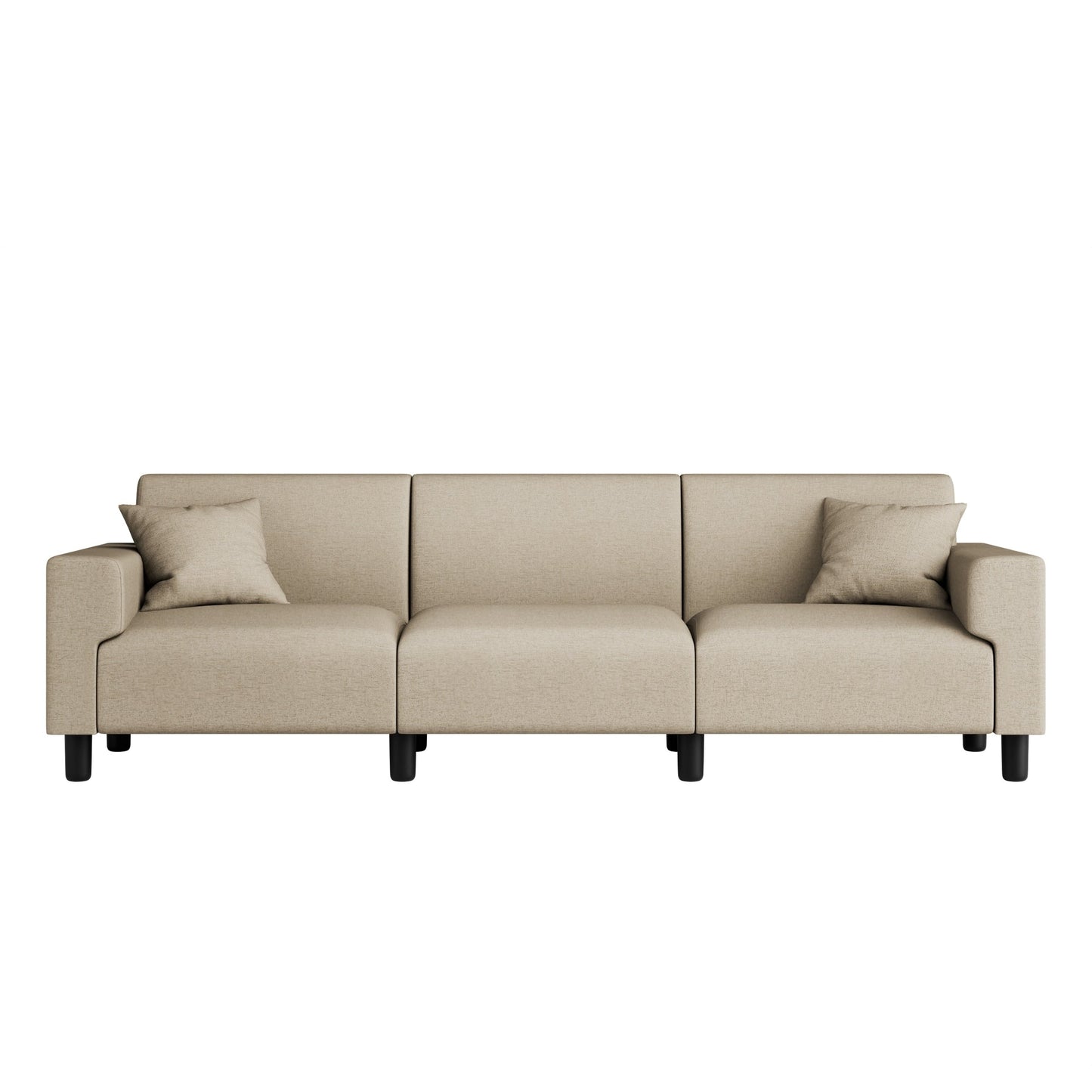 Divano Futzca da 94'', divano moderno a 3 posti con due cuscini