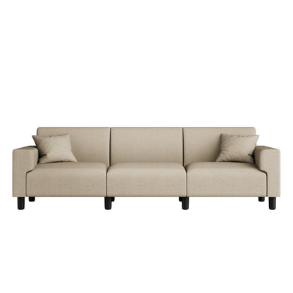 Divano Futzca da 94'', divano moderno a 3 posti con due cuscini